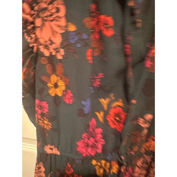 Women's Steve Madden Floral Print Dress Size M Green - Picture 3 of 4